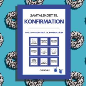 Samtalekort til konfirmation – blå - Lou Noire - Cover