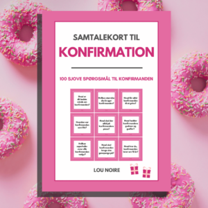 Samtalekort til konfirmation – pink - Lou Noire - Cover